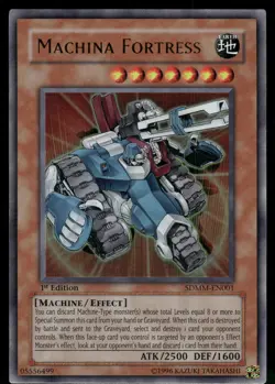 Yugioh! Machina Fortress SDMM-EN001 Ultra Rare 1st Ed MP - Image 1