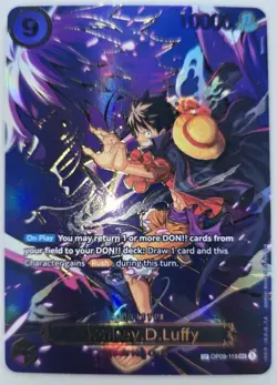 One Piece (OP-13) Carrying On His Will Monkey.D.Luffy SP OP09-119 CORNER DAMAGED - Image 1