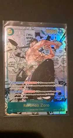 Roronoa Zoro One Piece Ccg PRB01 Manga Alt Art Op02-018 Mint/near Mint Condition - Image 1