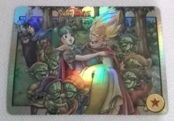 Bulma & Vegeta SNOW WHITE DRAGON BALL Silver Anime ACG Waifu Holo Card - Image 1