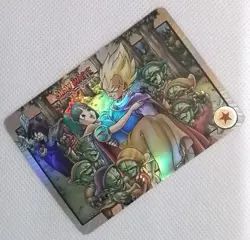 Bulma & Vegeta SNOW WHITE DRAGON BALL Silver Anime ACG Waifu Holo Card - Image 2