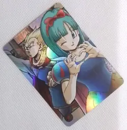 Bulma & Vegeta SNOW WHITE DRAGON BALL Silver Anime ACG Waifu Holo Card - Image 2