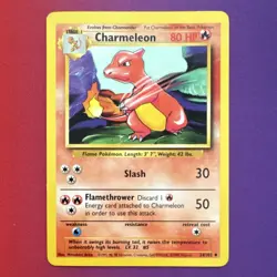 Pokemon Charmeleon 24/102 Base Set Regular Uncommon Stage 1 HP80 English Card - Image 1