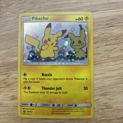 Pikachu Holo Black Star Promo Card SM162 Mint/Near Mint Condition - Image 1