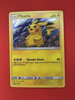 Pikachu SM206 Black Star Promo Holo Card Near Mint Condition - Image 1