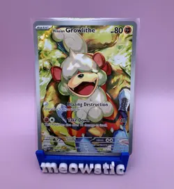 Hisuian Growlithe - 181/167 Sv06: Twilight Masquerade Holo Pokemon Card - NM/M - Image 1