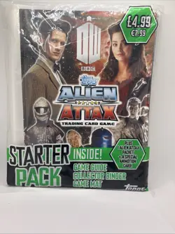 Topps Dr. Who Alien Attax Trading Card Game Starter Pack Sealed 2012 Game Mat - Image 1