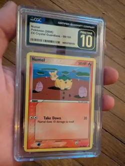 (POP 10) CGC 10 PRISTINE Pokemon EX Crystal Guardians Numel 59/100 Card - Image 1