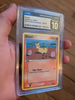 (POP 10) CGC 10 PRISTINE Pokemon EX Crystal Guardians Numel 59/100 Card - Image 2
