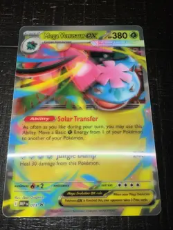 Pokemon TCG - Mega Venusaur ex MEP 013 - Black Star Promo JUMBO LENTICULAR CARD - Image 2