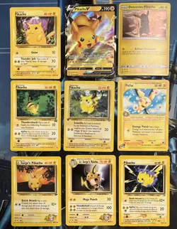 Vintage Pokemon Pikachu 9 Card Lot WOTC NM - LP 1st Edition Fossil Neo Destiny - Image 1
