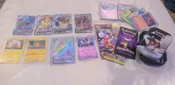 Pokemon Cards Lot With Halos, Unopened Packs, And Tin - 89 Cards Total - Image 1