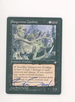 MTG Magic the Gathering Ice Age GANGRENOUS ZOMBIES 💎 Signed Proof BRIAN SNODDY - Image 1