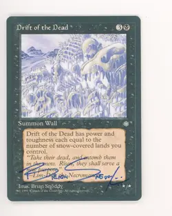 MTG Magic the Gathering Ice Age DRIFT OF THE DEAD 💎 Signed Proof BRIAN SNODDY - Image 1