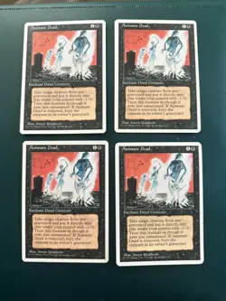4 MtG Animate Dead: 4th Edition NM ACTUAL PHOTOS! - Image 1
