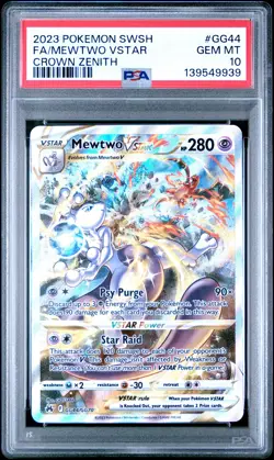 Mewtwo Vstar GG44/GG70 Sword Shield Crown Zenith Pokemon PSA 10 *939 - Image 1
