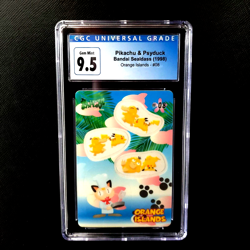 1999 Pokemon Japanese Sealdass Orange Islands #08 Pikachu Psyduck CGC 9.5 / 10 - Image 2