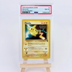 1999 Pokemon WB First Movie Black Star Promo #4 Pikachu PSA 8 #2 - Image 1