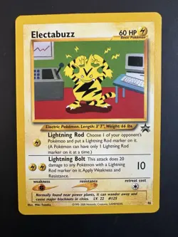 Pokemon Wotc Black Star Promo #46 Electabuzz Lightly Played Wizards of the Coast - Image 1