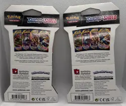 Pokemon Sword And Shield Base Set Sleeved Booster Pack Lot Of 2 Factory Sealed - Image 2