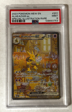 Alakazam ex Special Illustration Rare PSA 9 MINT 2023 Pokemon 151 MEW EN 201/165 - Image 1