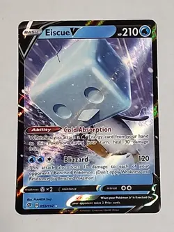 Pokemon : SWSH REBEL CLASH EISCUE V 055/192 ULTRA RARE - Image 1