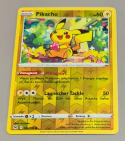 Pikachu # 052/196 Reverse Holo Verlorener Ursprung 2022 SWSH11 Pokemon DE N.Mint - Image 1