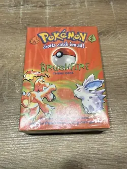 1999 Pokemon Base Set Brushfire Theme Deck Factory Sealed Vintage WOTC - Image 1