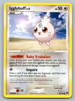 Pokemon TCG Great Encounters Igglybuff 70/106 - Image 1
