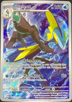 Inteleon Mega Evolution 142/132 Pokemon Illustration Rare NM - Image 1