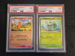 Pokemon 151 Charmander Gamestop & Bulbasaur Bestbuy Promos Sequential PSA 9's - Image 1
