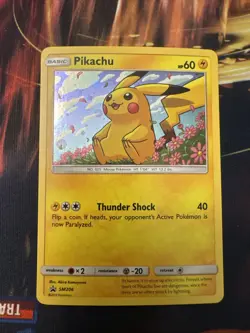 Pokemon TCG Sun & Moon Pikachu SM206 Cosmos Holo Black Star Promo NM - Image 1
