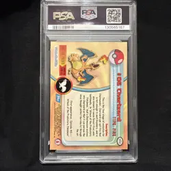 PSA 4 Charizard Foil Topps #6 1st Print Blue Logo 1999 Pokemon TV VG EX - Image 2
