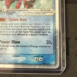 Pokemon TCG Crawdaunt ex EX Holon Phantoms 99/110 Holo Holo Rare EX - Image 4