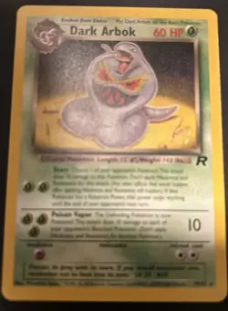 Pokemon Dark Arbok W Stamp 19/82 Non-Holo Team Rocket Rare 1999-2000 Vintage - Image 1