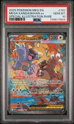 2025 POKEMON MEGA EVOLUTION SPECIAL ILLUSTRATION RARE MEGA KANGASKHAN EX PSA 10 - Image 1