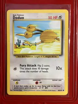 Doduo 48/102 - Common 1999 Base Set Pokemon - Vintage - Image 1