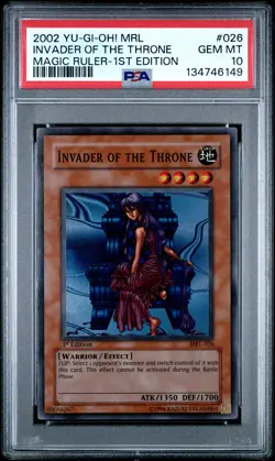 Invader Of The Throne MRL-026 1st Edition Super Rare Yugioh PSA 10 *149 - Image 1