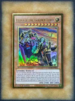 Yugioh Eldlich The Golden Lord MGED-EN024 Gold Rare Alt Art 1st Ed NM - Image 1