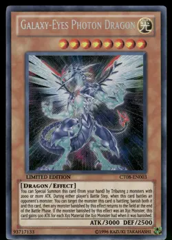 Yugioh! Galaxy-Eyes Photon Dragon CT08-EN003 Secret Rare HP - Image 1