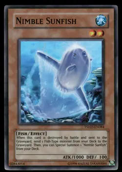 Yugioh! Nimble Sunfish TSHD-EN084 Super Rare LP - Image 1