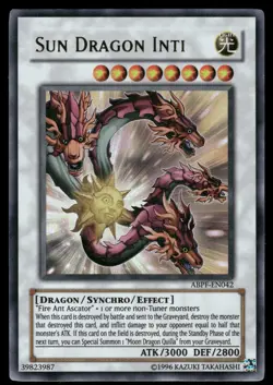 Yugioh! Sun Dragon Inti ABPF-EN042 Ultra Rare LP - Image 1