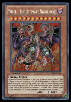 Yugioh! Yubel LCGX-EN199 Secret Rare 1st Ed VLP - Image 1