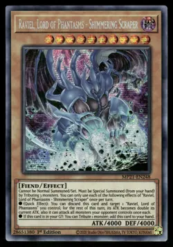 Yugioh! Raviel, Lord of Phantasms MP21-EN248 Prismatic Secret Rare 1st Ed - Image 1