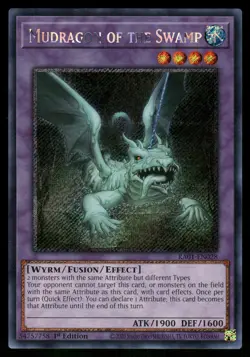 Yugioh! Mudragon of the Swamp RA01-EN028 Platinum Secret Rare - Image 1