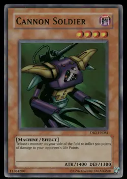 Yugioh! Cannon Soldier DB2-EN061 Super Rare MP - Image 1
