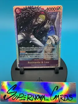 One Piece The Azure Sea’s Seven OP14-EB04 Rosinante & Law EB04-038 SR English - Image 1