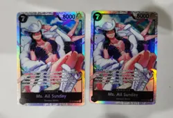 2- One Piece CCG Ms. All Sunday The Azure Sea's Seven SR OP14-084 NM Super Rare - Image 1