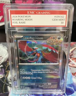 ROARING MOON #109/162 RARE FOIL Pokemon 2024 Card GRADED 10 MINT TCG CCG - Image 1
