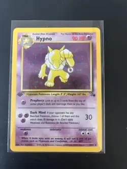 1st Edition Hypno 8/62 Fossil 1999 Holo Rare WOTC Pokemon Card TCG - Image 1